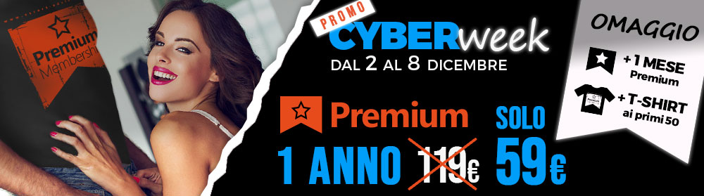 Diventa Premium Member entro l'8 dicembre per ottenere un anno di iscrizione, un mese omaggio ed una t-shirt in regalo al prezzo più basso di sempre.