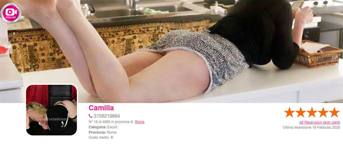 Camilla, escort di Roma